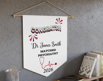 Personalized Match Day 2026 Pennant Banner, Medical Residency 2026 Sign, Match Day Party Decor