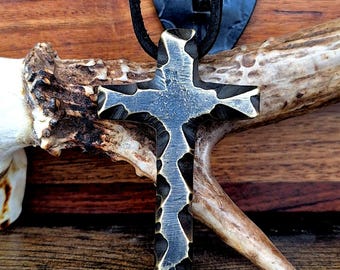 Hand Made Brass Cross Pendant