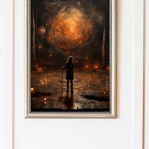 étoiles et ciel, Affiche déco tendance, Art mural chambre fille, Design cadeau 1er anniversaire, cadeau de naissance, cadeau pour nouveau né