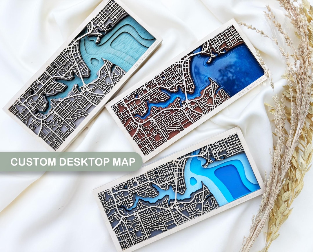 3D Wooden City Map Wall Art • Personalized Map Gift • Housewarming ...