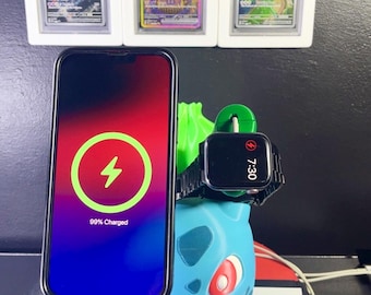 Bulbasaur iPhone MagSafe y soporte de carga para Apple Watch 151 Pokemon