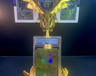 Mega Charizard X Phantasmal Flames Gold Card Slab Display Stand PSA 151 Pokemon Mega Evolutions TCG BGS Cgc Tag Promo Universal Grading