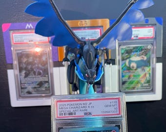 Mega Charizard X Phantasmal Flames PSA Graded Card Slab Display Stand 151 Pokemon Mega Evolutions TCG BGS Cgc Tag Promo Universal Grading