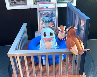 Squirtle Stellar Crown Illustration XL PSA Graded Card Display Stand 151 Pokemon TCG Bgs Cgc Tag Universal Grading Slab one touch top loader