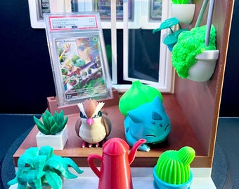 Bulbasaur Stellar Crown Illustration XL PSA Graded Card Display Stand 151 Pokemon tcg BGS Cgc Tag Universal Grading Slab onetouch top loader