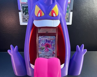 Gigantamax Gengar VMax PSA Graded Card Display Stand Pokemon 151 promo TCG BGS Cgc Tag Universal Grading Slabs one touch top loader