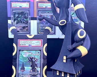 Umbreon VMax Moonbreon PSA Graded Card Display Stand Pokemon 151 promo TCG BGS Cgc Tag Universal Grading Slabs one touch top loader