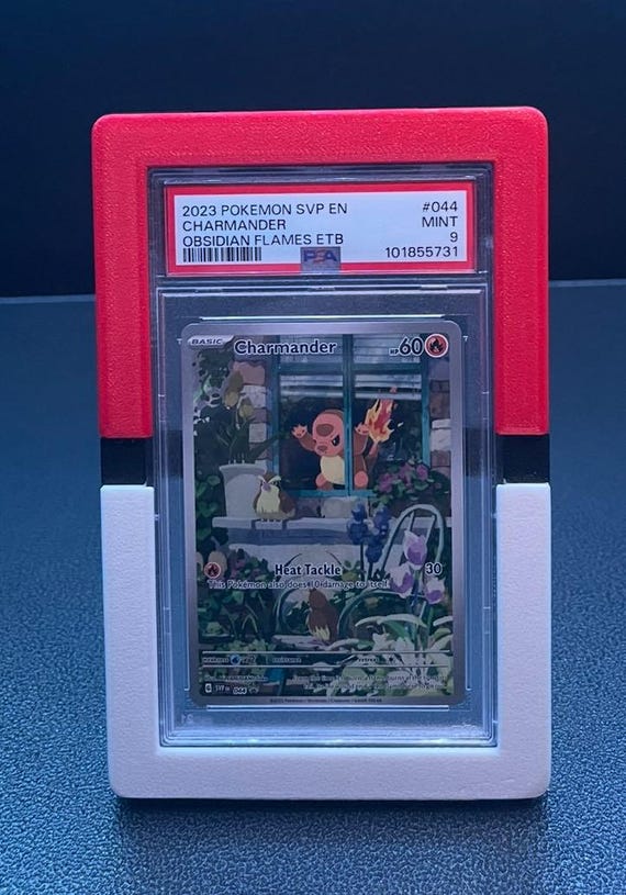 Pokeball PSA Graded Card Display Stand Wall Mount 151 Pokemon TCG