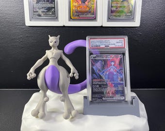 Mewtwo SIR Destined Rivals Graded Card Display Stand Pokemon 151 promo TCG Bgs Cgc Tag Universal Grading Slabs