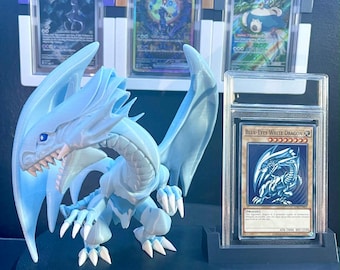 Blue Eyes White Dragon PSA Graded Card Display Stand Yugioh Seto Kaiba promo TCG BGS Cgc Tag Universal Grading Slabs one touch top loader