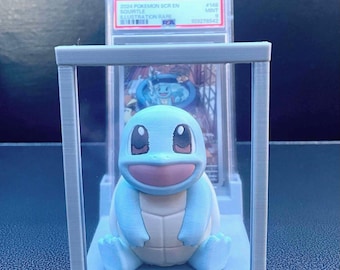 Exhibidor de cartas con ilustración de Squirtle Corona Estelar, clasificado por PSA, 151 Pokémon TCG BGS CGC Tag Universal Grading Slabs, funda protectora superior de un solo toque