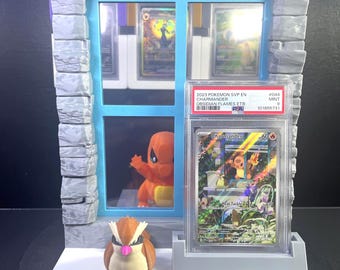 Charmander Promo With Pidgey XL V2 PSA Window Card Display Stand 151 Jealous Pokemon Tcg BGS Cgc Tag universal grading slab onetouch top