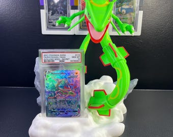 Gigantamax Rayquaza VMax SIR PSA Graded Card Display Stand Pokemon 151 promo TCG Bgs Cgc Tag Universal Grading Slabs