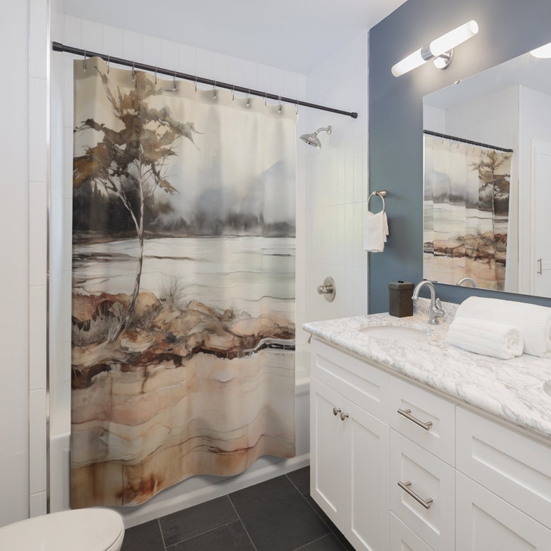 Lake Trophy Lineup Shower Curtain NCU0DQQ0402