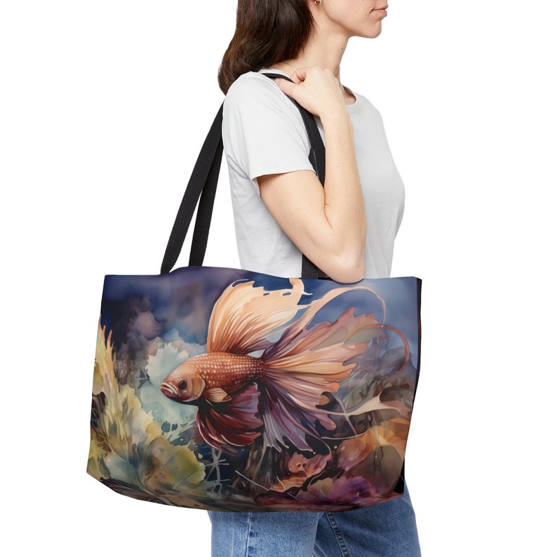 Betta Fish Weekender Tote Bag Aquarium Large Tote Bag Fish Tote Bag for ...