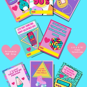 Cartoline di San Valentino degli anni '90, San Valentino stampabili, download di file PDF, nostalgici