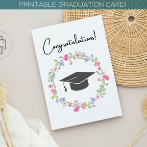 Graduation Card, Printable 5x7 Card