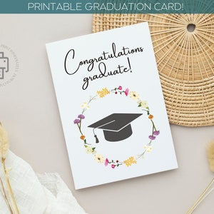 Graduation Card, Printable 5x7 Card