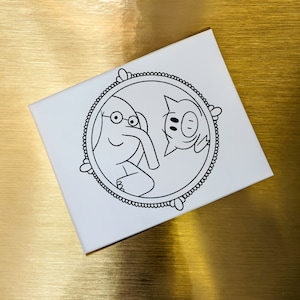 Elefante e Piggie - Moldura - Piggie e Gerald - Arquivo SVG