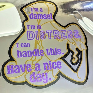 Damsel in Distress, I can handle it - 3 Tone SVG file