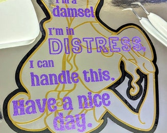 Damsel in Distress, I can handle it - 3 Tone SVG file