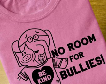 No Room For Bullies - Elephant and Piggie - Pink Shirt Day - SVG File