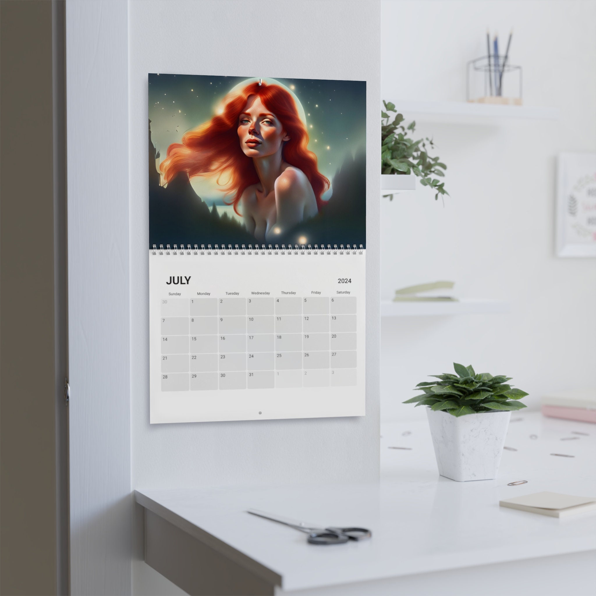 Calendar 2024 Wall Calendar Beautifully Illustrated Calendar Calendars