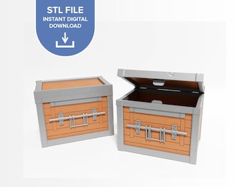 Rustic chest, 3D-Printable, Ready-to-Print STL Files - Instant Digital Download
