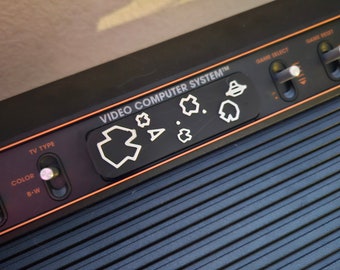 Atari 2600+ and 7800+ cartridge slot cover - retro game themed