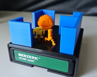 Berzerk diorama Atari 2600 cartridge case