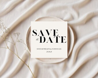 Minimalist Modern Save the Date Editable Template - INSTANT DOWNLOAD