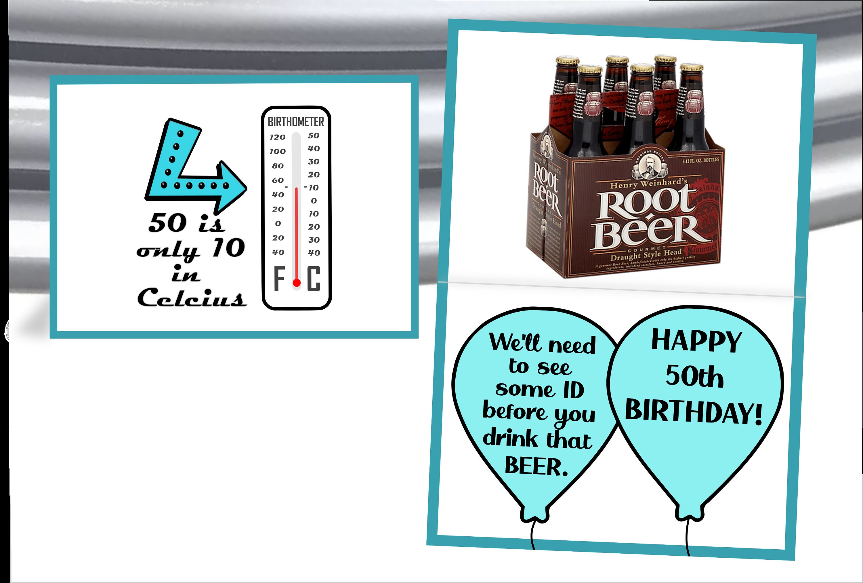 Printable 50th Birthday Card/ 1950's Style Sign and Font/ Happy 50th ...