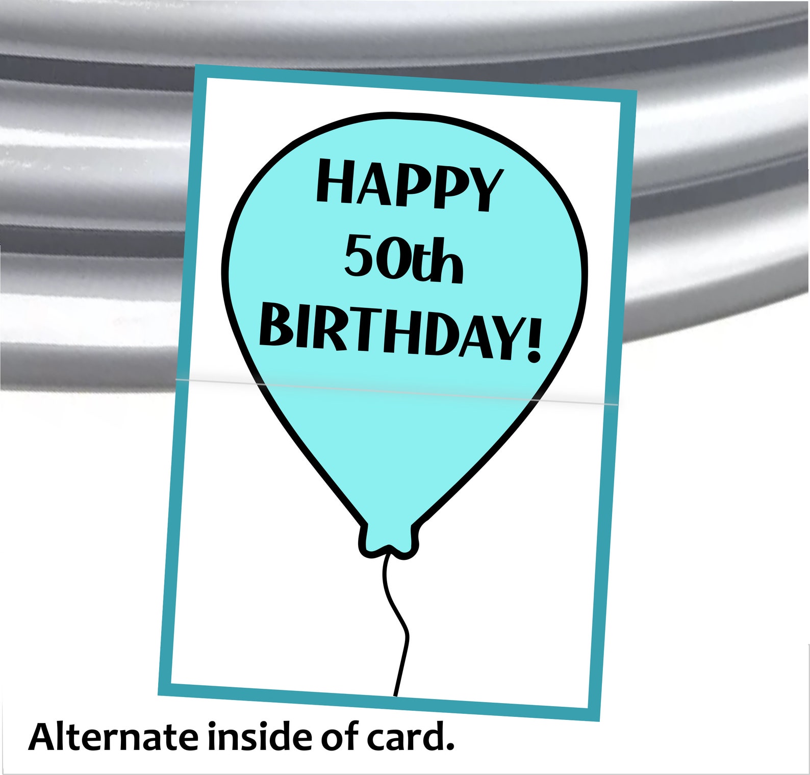 Printable 50th Birthday Card/ 1950's Style Sign and Font/ Happy 50th ...