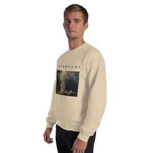 Extrovert Sweatshirt, Bierstadt Storm Seascape Oil Painting Crewneck, Unisex Art Sweater