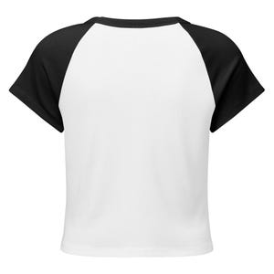Introvert Baby Tee, Vintage Winter River Oil Painting Raglan Crop Top, Cottagecore Ribbed Womens Art Shirt
