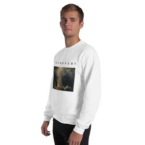 Extrovert Sweatshirt, Bierstadt Storm Seascape Oil Painting Crewneck, Unisex Art Sweater
