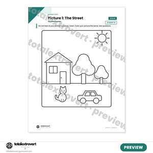 ESL Coloring Pages Color and Describe A1 Beginner English Ages 6+ Printable No Prep image 4