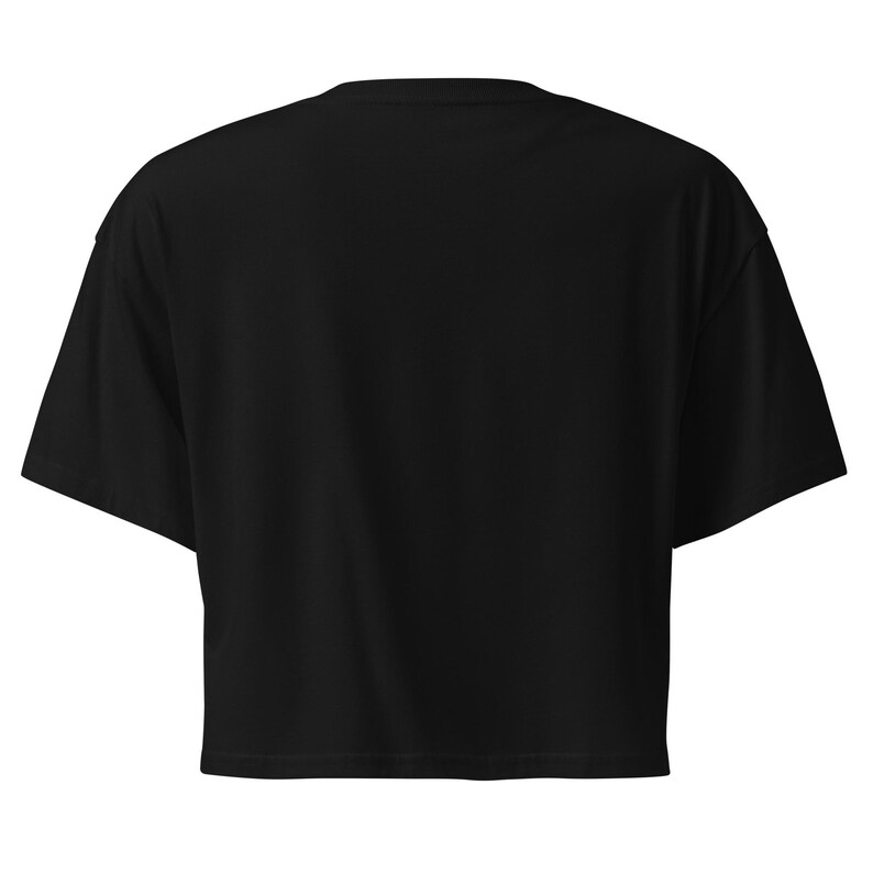 ENFJ Crop Top Black, Cursive Personality Type Cropped Tee, MBTI Gift for Her, Minimalist Womens Crop Top