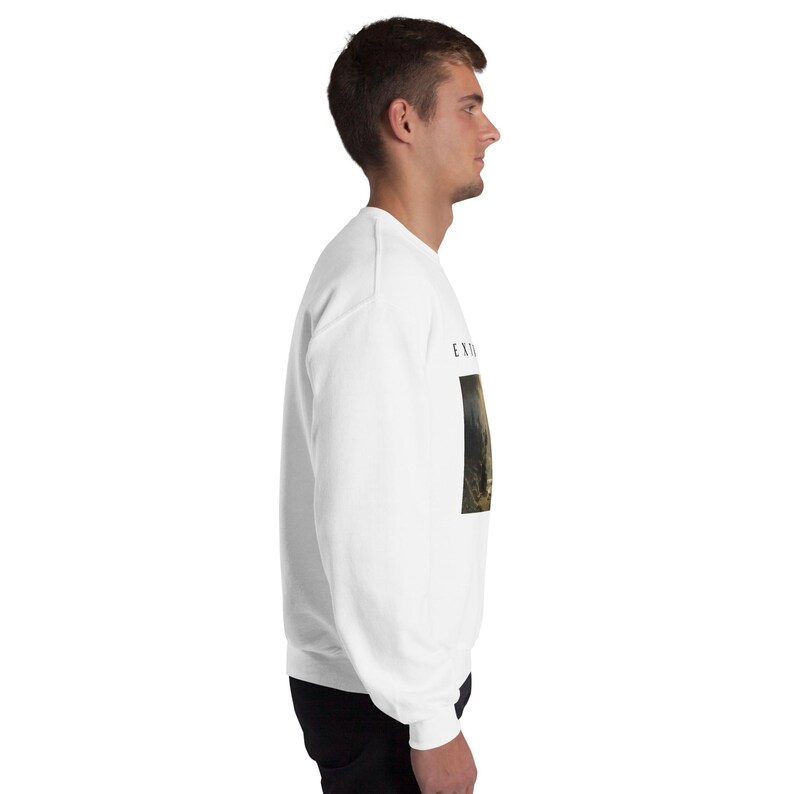 Extrovert Sweatshirt, Bierstadt Storm Seascape Oil Painting Crewneck, Unisex Art Sweater