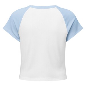Introvert Baby Tee, Vintage Winter River Oil Painting Raglan Crop Top, Cottagecore Ribbed Womens Art Shirt