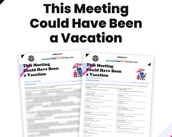 Meeting Icebreaker Mad Libs, Printable and Virtual Staff Meeting Game, Funny Office Team Building Activity, Work Retreat Story