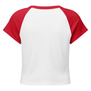 Introvert Baby Tee, Vintage Winter River Oil Painting Raglan Crop Top, Cottagecore Ribbed Womens Art Shirt