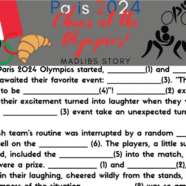 Paris 2024 Activity - Etsy