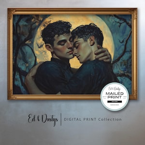 Gay Romance Painting, Gay Love, Lgbtq Painting, Gay Male Painting, Pride Painting, Modern Gay Oil Painting, Wall Art, Home Decor