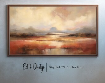 Samsung Frame TV Abstract Art | Modern Art | Landscape | Boho Painting | Mid Century | LG TV Art | Digital Download | Abstract Farm