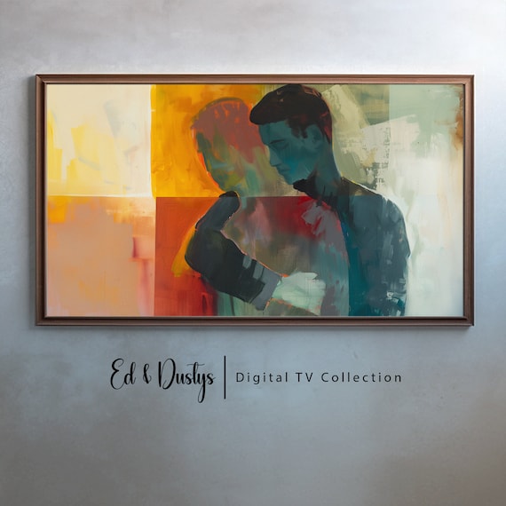 Samsung Frame Tv Art, Vivid Lgbtq Portrait, Pride Painting, LG TV Art, Digital Download, Queer Love, Gay Romance, Pride Month Frame TV
