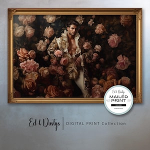 Männliche Figur Kunst, modern, LGBTQ Regency Malerei, Neutral Pride Malerei, männliche Figur Ölgemälde, Wandkunst, Wohnkultur, Vintage Malerei