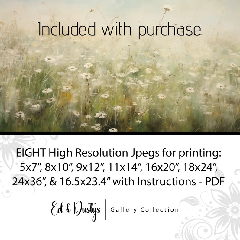 Victorian Oil Painting Field Stream Print Country Wall Art Digital ...