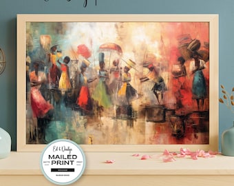 Impresión y envío de pinturas al óleo vintage, personas afroamericanas, pinturas negras, impresiones de retratos, Mes de la Historia Negra, arte de la cultura negra