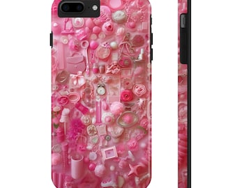 Eclectic female trinkets Phone Case, Pink, Romantic, iPhone Case, Valentine Gift, Mothers Day Gift